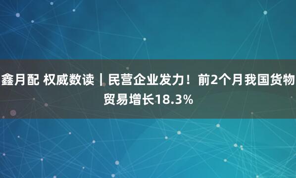 鑫月配 权威数读｜民营企业发力！前2个月我国货物贸易增长18.3%